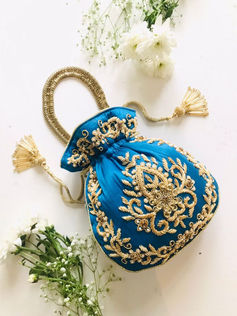 beautiful handmade embroided set of 10 colorful potli set give away gift items